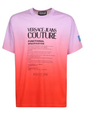 Versace Jeans Couture Two-Tone Logo Printed T-Shirt