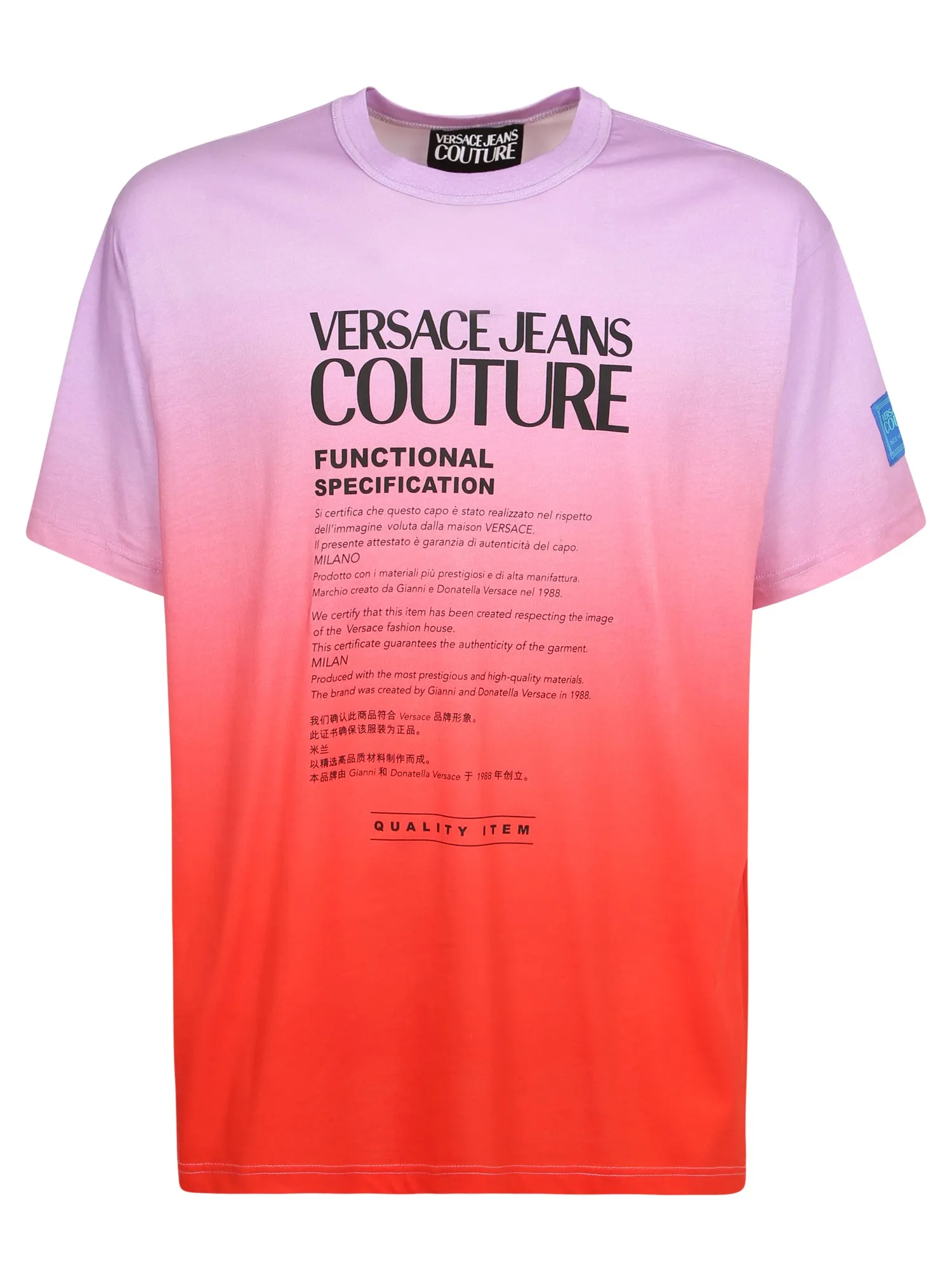 Versace Jeans Couture Two-Tone Logo Printed T-Shirt