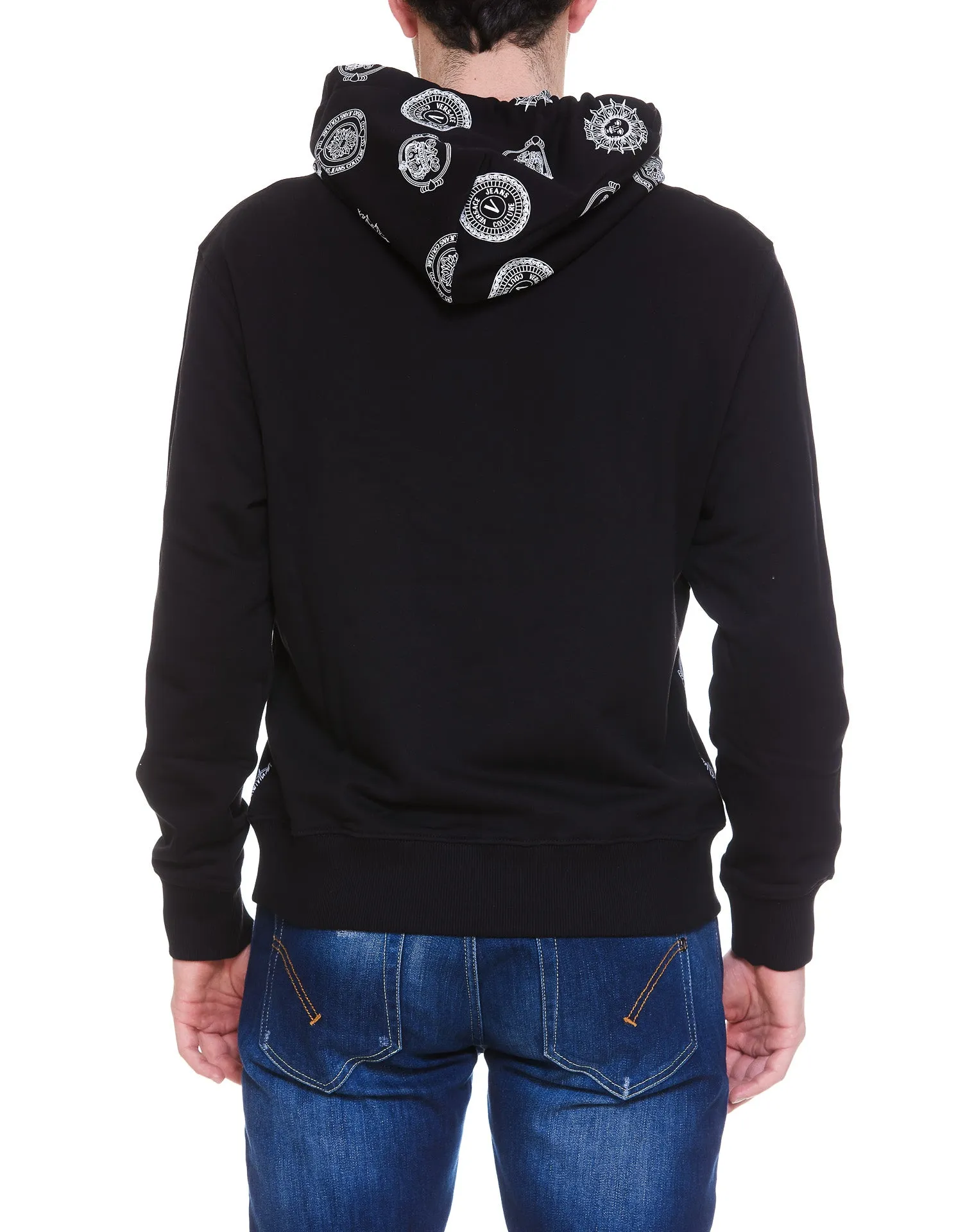Versace Jeans Couture V-Emblem Logo Printed Hoodie
