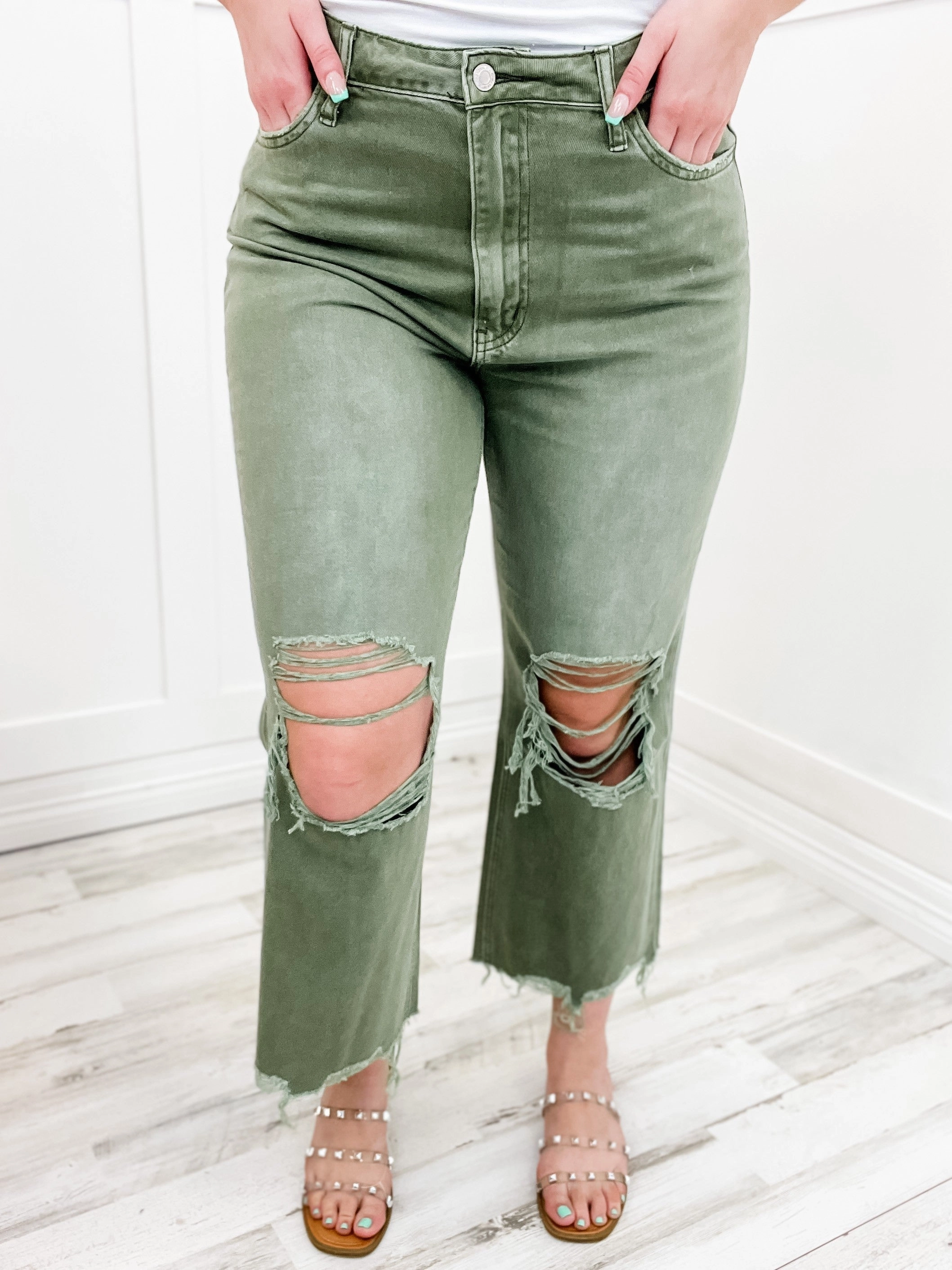 Vervet by Flying Monkey 90's Vintage Crop Flare Jeans