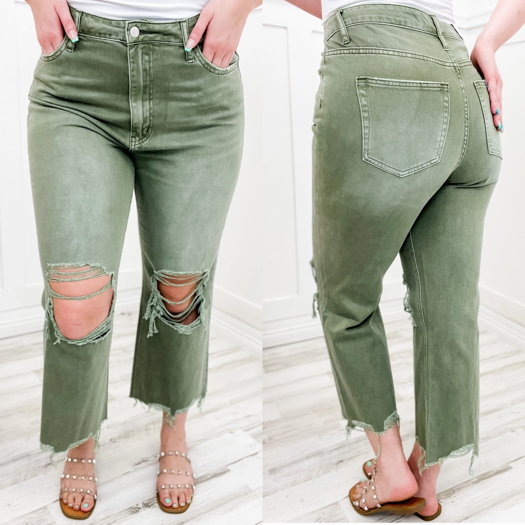 Vervet by Flying Monkey 90's Vintage Crop Flare Jeans