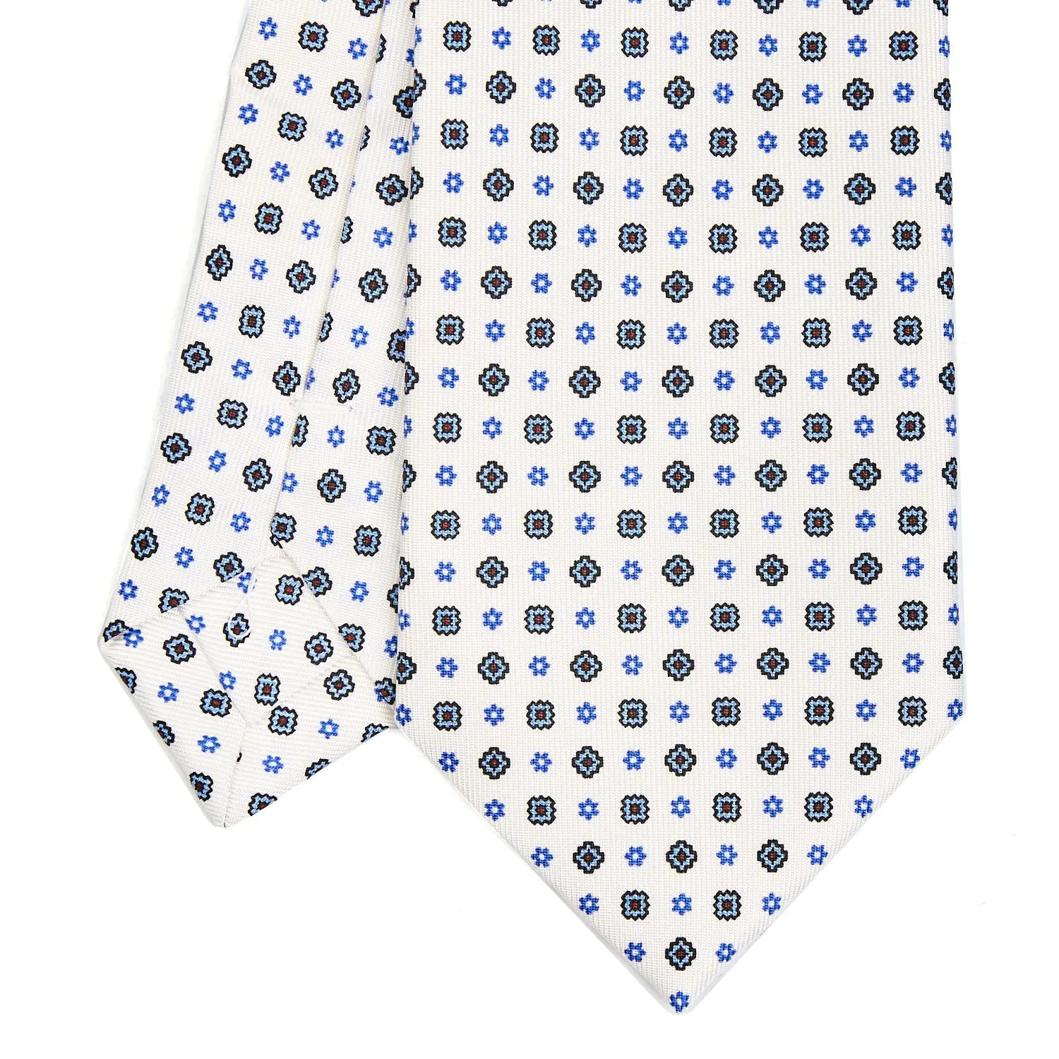 WHITE EXTRA LONG SARTORIAL SILK TIE