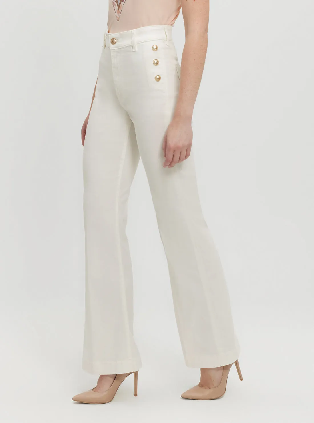 White New Faye Pants