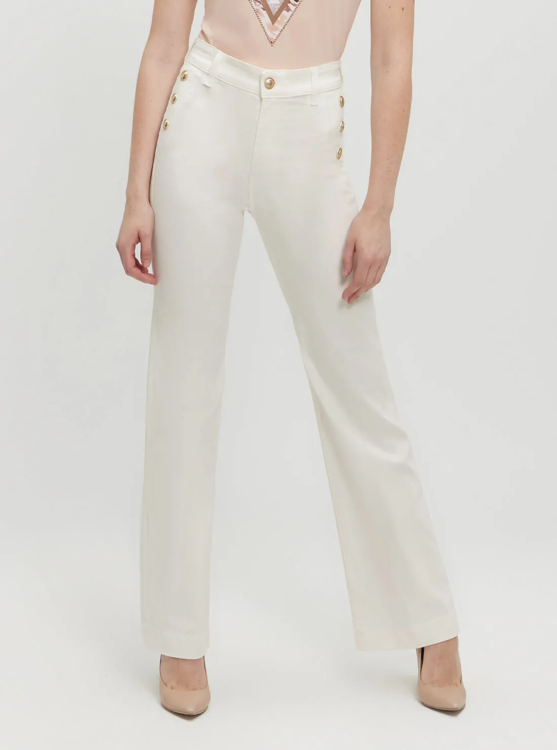 White New Faye Pants