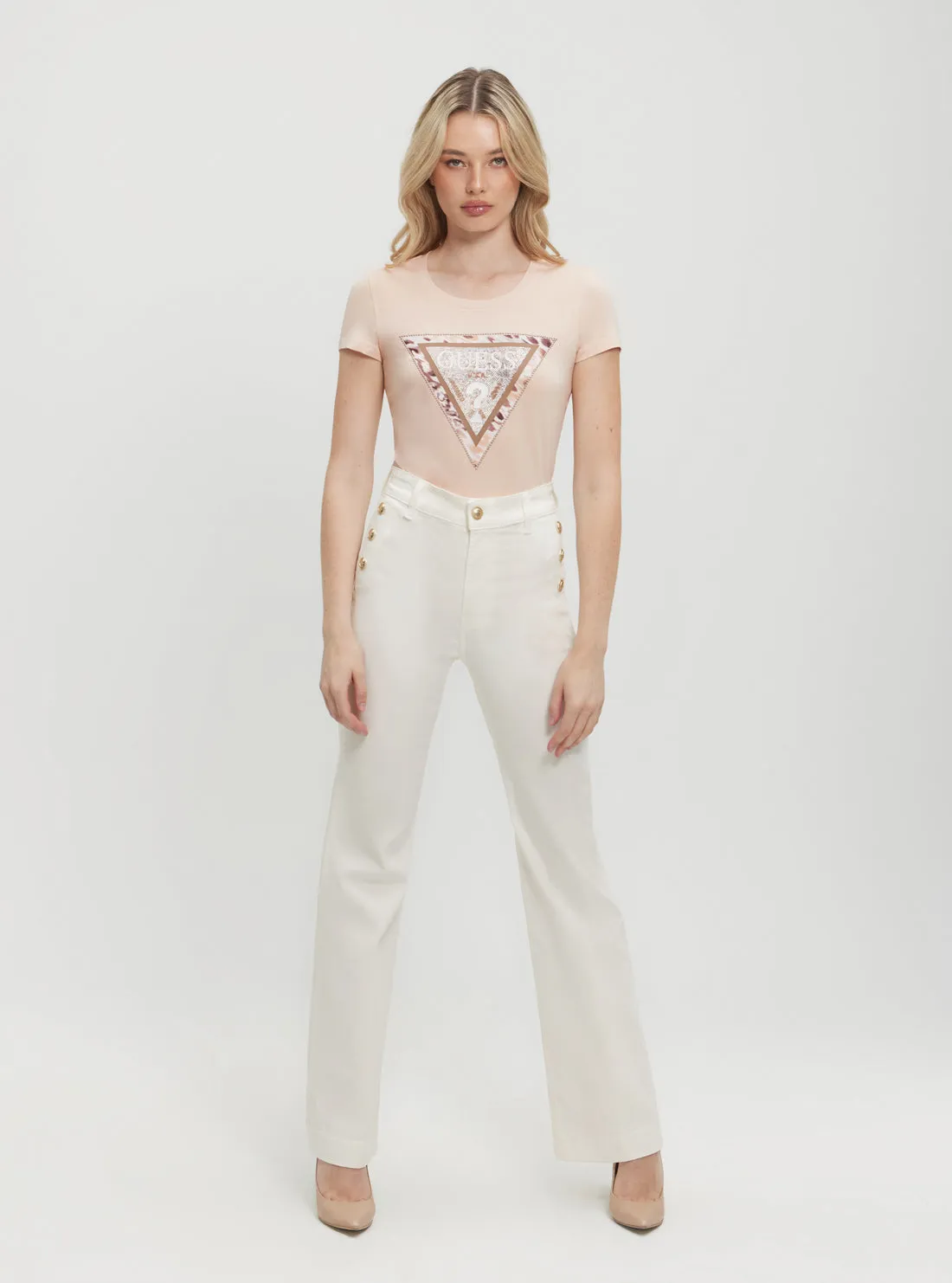 White New Faye Pants