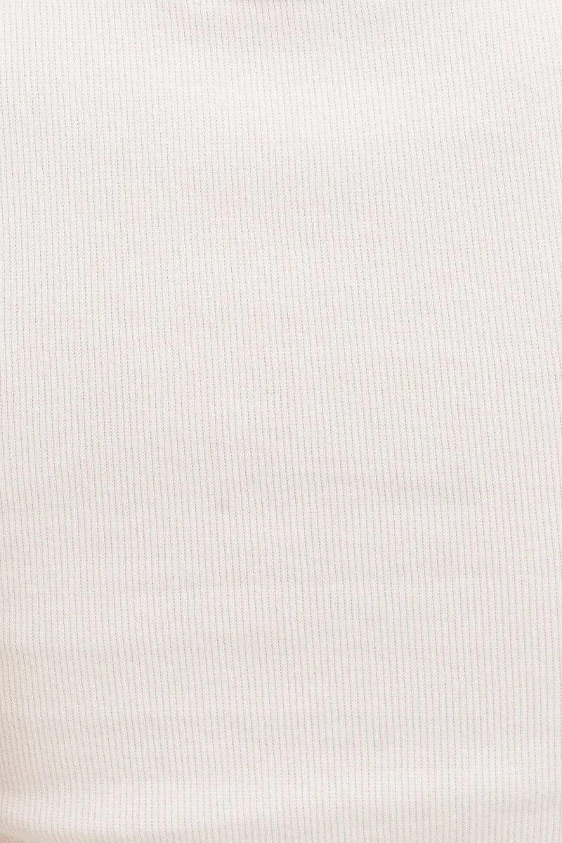 White Tank Top Sleeveless Crew Neck