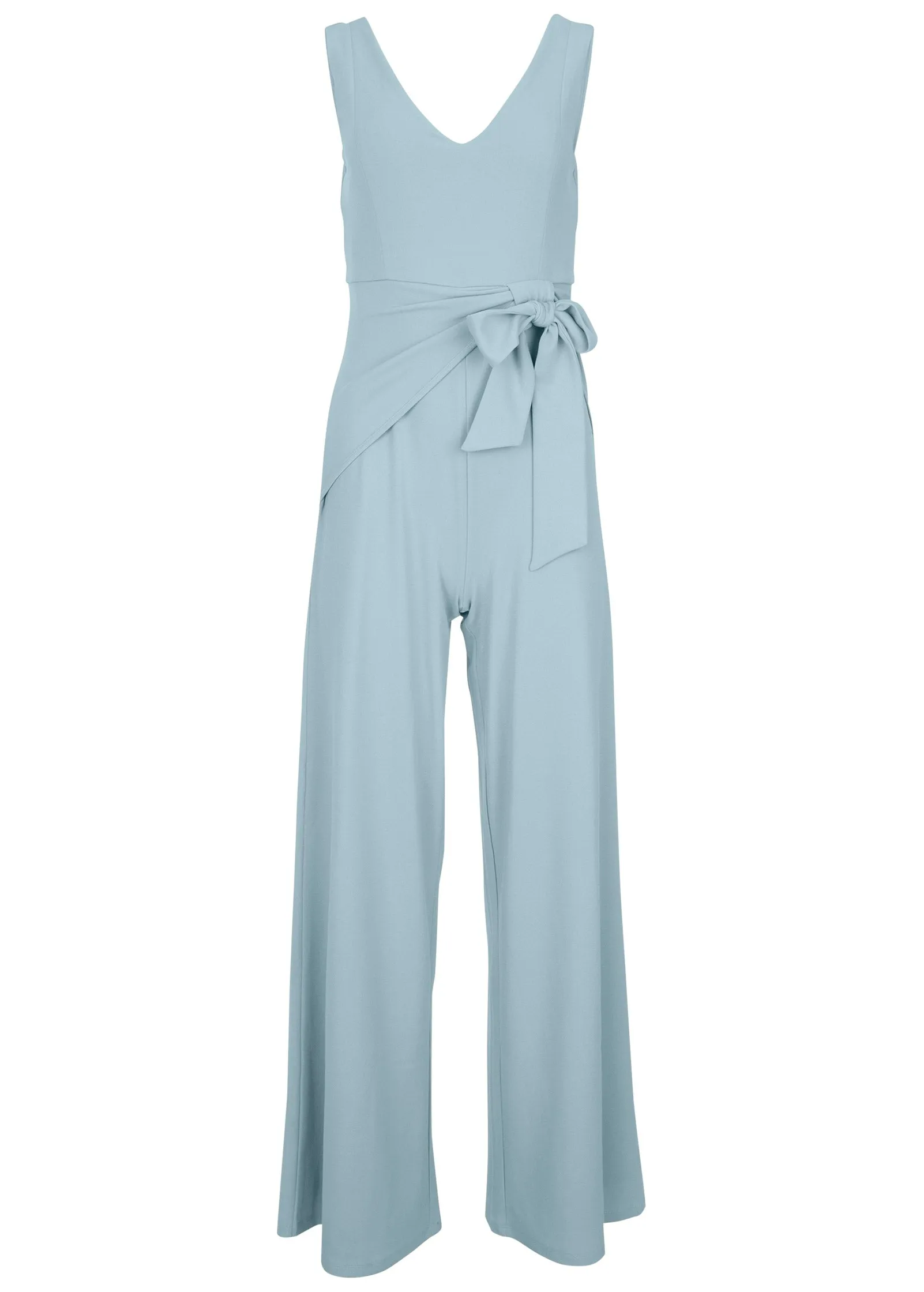 Wide Leg Jumpsuit - Light Blue